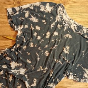 Divided by H&M Bleached Distressed Wide Neck Tee